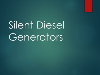 Silent Diesel Generators in Kenya