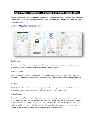 Create Duplicate Receipts | The Best Free Custom Receipt Maker!