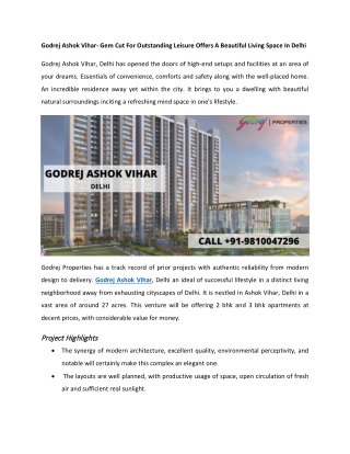 Godrej Ashok Vihar Floor Plan Delhi