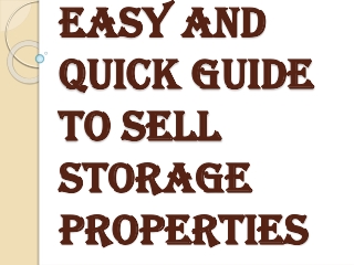 Tips for How to Sell Storage Properties Without any Worries