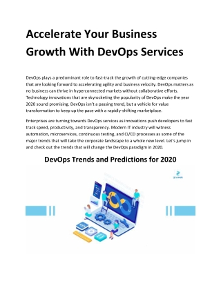 Accelerate Your Business Growth With DevOps Services