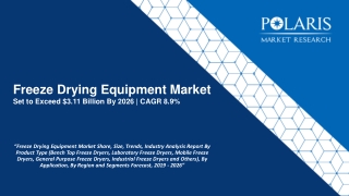 Freeze Drying Equipment Market Top Key Player
