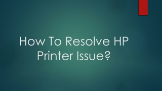 HP printer is in error state