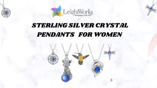 Sterling Silver Crystal Pendants For Women