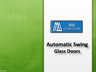 Automatic Swing Glass Doors in Sharjah, Swing Glass sliding doors Sharjah - MAK Automatic Doors