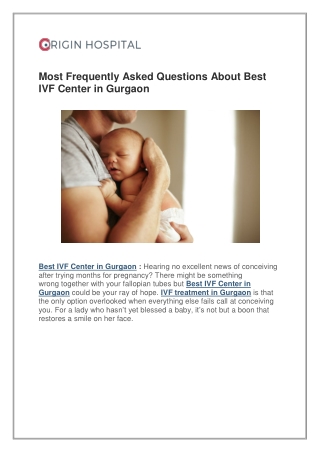 Most Frequently Asked Questions About Best IVF Center in Gurgaon