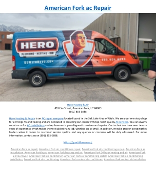 American Fork ac Repair