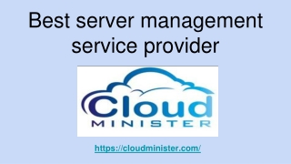 Best server management service provider