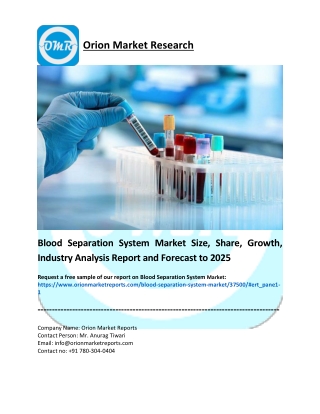 Blood Separation System Market