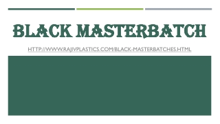 Black Masterbatch