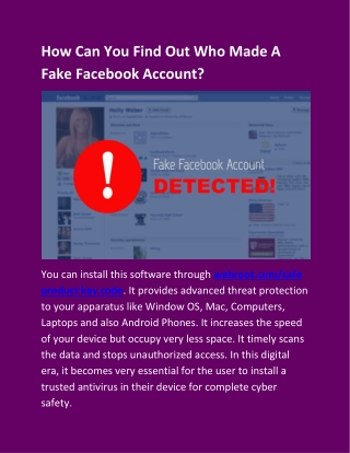 How Can You Find Out Who Made A Fake Facebook Account?