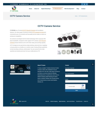 CCTV Security Camera Provider Office & Home In Best Price – IT CRYONS