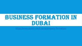 Business Formation in Dubai