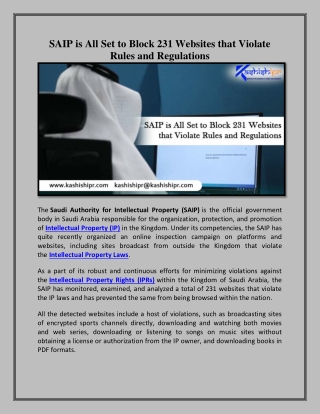 SAIP is All Set to Block 231 Websites that Violate Rules and Regulations