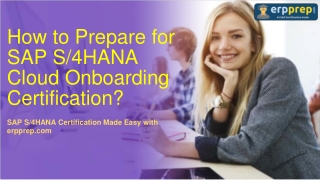 SAP S/4HANA Cloud Onboarding Certification Latest Questions