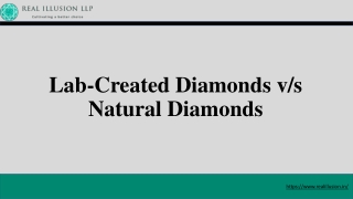 Lab-Created Diamonds v/s Natural Diamonds