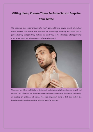 Gifting Ideas, Choose These Perfume Sets to Surprise Your Giftee