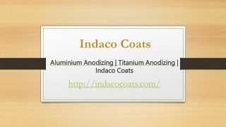 6 metals that can be anodized by Indaco coats -  PDF