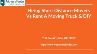 Hiring Short Distance Movers Vs Rent a Moving Truck & DIY