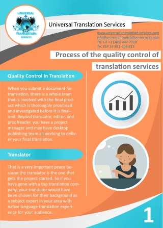 Process of the Quality Control of Translation Services