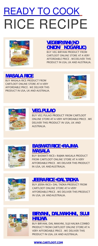 rice recipe from cartloot online store