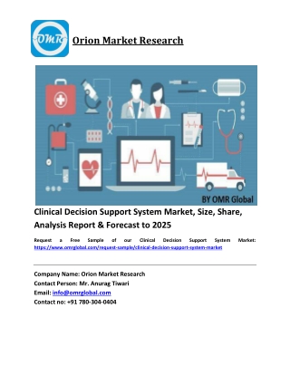 Clinical Decision Support System Market Growth, Size, Share, Industry Report and Forecast 2019-2025