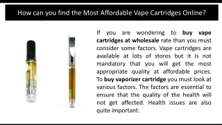 How can you find the Most Affordable Vape Cartridges Online