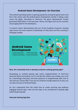 An Overview of Android Game Development-Infoxen