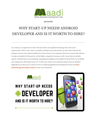 WHY START-UP NEEDS ANDROID DEVELOPER AND IS IT WORTH TO HIRE?