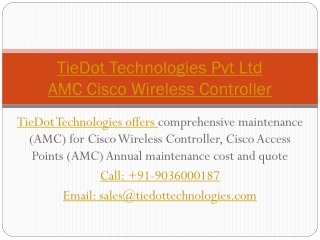 Cisco AP and Wireless Controller | (AMC) Annual Maintenance Contract