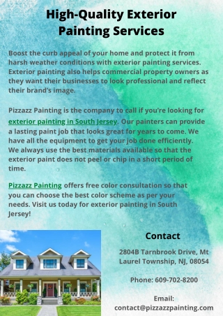 High-Quality Exterior Painting Services