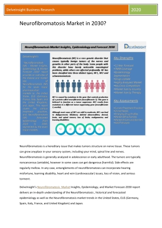 Neurofibromatosis Market In 2030?