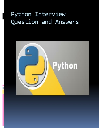 Python Interview Question and Answers