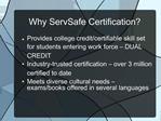 Why ServSafe Certification