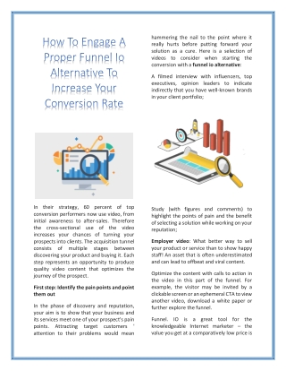 How to engage a proper funnel io alternative to increase your conversion rate