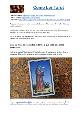 Como Ler Tarot