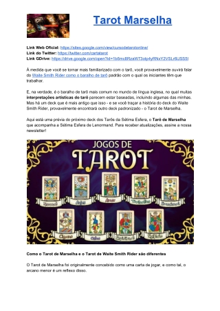 Tarot Marselha