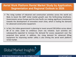 Aerial Work Platform Rental Market Study by Competitive Analysis and Future Prospects to 2026