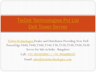 Dell Tower Server Model Series | Dell PowerEdge Server Price List