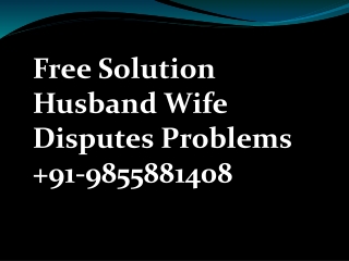 Free solution husband wife disputes problems  91 9855881408