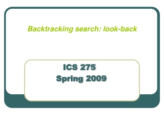Backtracking search: look-back