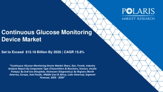 Continuous Glucose Monitoring Device Market