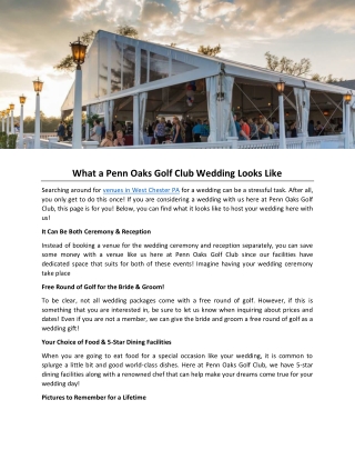 What a Penn Oaks Golf Club Wedding Looks Like