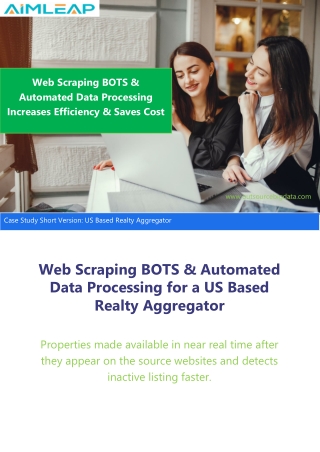 Web Scraping BOTS & Automated Data Processing for a US Based Realty Aggregator