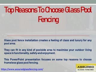 Top Reasons To Choose Glass Pool Fencing