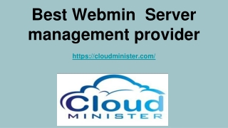 Best Webmin  Server management provider