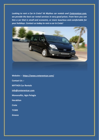 Car Hire In Crete_creterentcar.com