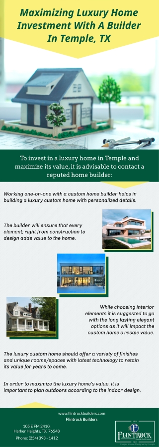 Maximizing Luxury Home Investment With A Builder In Temple, TX
