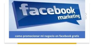 como promocionar mi negocio en facebook gratis