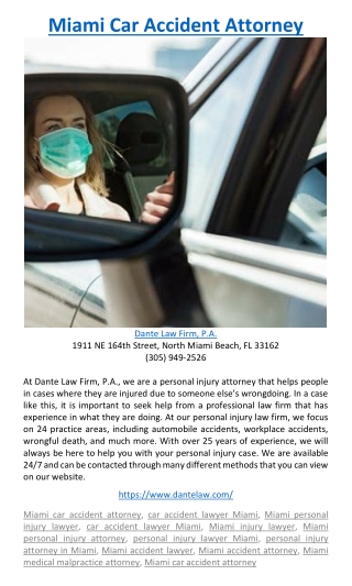 Miami Car Accident Attorney
